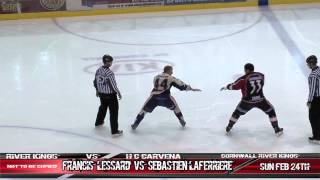 Best Hockey Fight Ever Francis Lessard Vs Sebastien Laferriere [upl. by Wendy892]