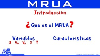 Introducción al MRUV o MRUA [upl. by Annaerb]