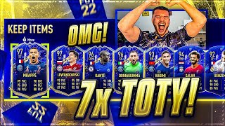 7 TOTYS In jedem Pack TOTY oder NOMINEE 😱😱 FIFA 22 Pack Opening eskaliert komplett [upl. by Nivla]