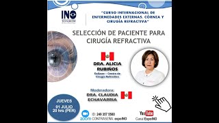 Seleccion del paciente para cirugia refractiva Dra Rubiños [upl. by Kindig]