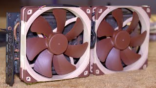 Graphics Card  Deshroud Fans Mod  120mm to 140mm  2x Noctua Fans NFA14 Part 2 [upl. by Tia87]