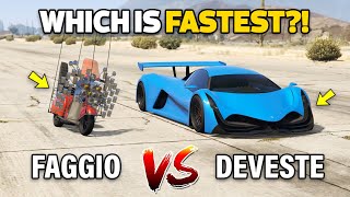 GTA 5 ONLINE  DEVESTE VS FAGGIO WHICH IS FASTEST [upl. by Preciosa]