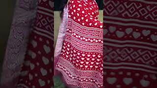 Red ♥️ Heart Saree Drape How to drape Open Pallu Sareeootd subscribe ytshorts youtube like [upl. by Noe385]