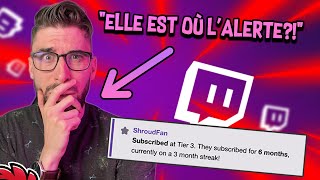 problème🔕pas dalerte lors dun RENOUVELLEMENT dABONNEMENT Twitch  solution à ces sub [upl. by Akeylah]