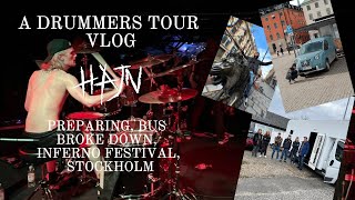 HAJN  A DRUMMERS TOUR VLOG EP 1  First days of Crypta Tour Bus broke down [upl. by Lafleur549]