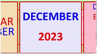 Desi Month Calendar 2023 Punjabi  Desi Month Date Today  Desi Calendar 2023 December  Jantri 2023 [upl. by Fitzsimmons]