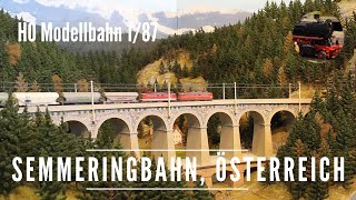 H0 Modellbahn Semmeringbahn187  Modelleisenbahn Viadukt [upl. by Mehs284]