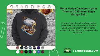 Motor Harley Davidson Cycles Thermal 3D Emblem Eagle Vintage Shirt [upl. by Peder]