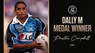 Preston Campbell  2001 Dally M Winner  NRL Throwback [upl. by Raseac]