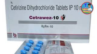 cetirizine tabletcetirizine hydrochloride Tablets ip 10mg in hindi [upl. by Adi]