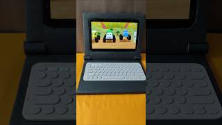 How to make a laptop  cardboard laptop tab keyboard shortvideo diy craftGG [upl. by Yennor]