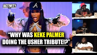 WHY WAS KEKE PALMER DOING THE USHER TRIBUTE  ACTIVITY Podcast Clip [upl. by Nosniv]