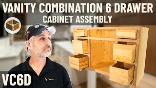 Vanity Combination 6 Drawer Cabinet Assembly VC6D  RTA Cabinet Assembly [upl. by Ynohta]