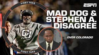 Mad Dog BEGS Stephen A to CALM DOWN on Deion Sanders and the Colorado Buffaloes 👀  First Take [upl. by Ajad]