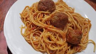 Spaghetti Con Albondigas De Carne [upl. by Nugent304]