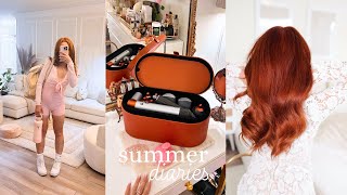 summer vlog ☀️ my hair care routine dyson air wrap tips amp roller skating training [upl. by Junia]