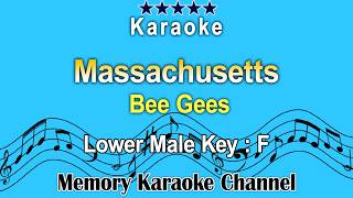 Massachusetts Karaoke Bee Gees  Low Male Tone Key F [upl. by Frank66]