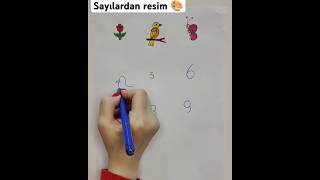 Sayılardan resim yapma drawing resimçizme youtubeshorts kolayçizimler [upl. by Esinad210]