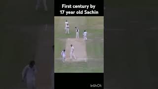 First century by 17 years old Sachin cricket sachintendulker sachintendulkarinmatch sachin [upl. by Lipski]