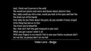 Yoke Lore  Beige Lyrics [upl. by Lhok]