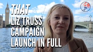 That Liz Truss Campaign Launch in full [upl. by Airdnahs]