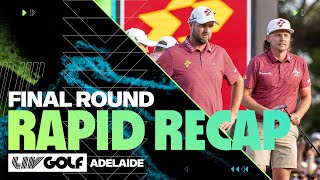 RAPID RECAP Final Round  LIV Golf Adelaide  2024 [upl. by Sew]