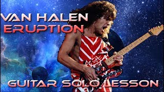 How to play Eruption by Van Halen Guitar Solo Lesson wtabs [upl. by Mccourt]