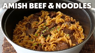 Amish Beef and Noodles  Food Wishes [upl. by Aicekal]