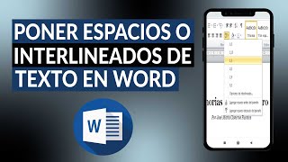 Cómo poner espacios o interlineado de texto en WORD [upl. by Christan425]