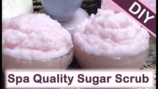 DIY Sugar Scrub for Body amp Face  Spa Quality Exfoliating Coconut Body Scrub [upl. by Pearson915]