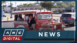 Los Angeles voters driven to voting centers via jeepney  ANC [upl. by Esetal]