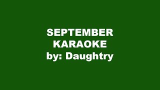 Daughtry September Karaoke [upl. by Mona]