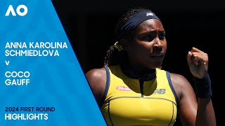 Anna Karolina Schmiedlova v Coco Gauff Highlights  Australian Open 2024 First Round [upl. by Iral]