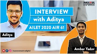 CLAT AILET preparation strategy LIVE chat with Aditya NLSIU Bangalore amp NLU Delhi Success Mantra [upl. by Renferd693]