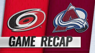 Mrazek Svechnikov lead Hurricanes past Avalanche [upl. by Costanza]