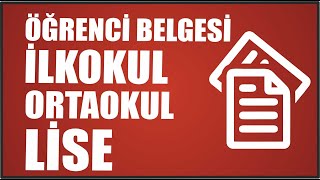 VELİLER İÇİN Edevlet üzerinden öğrenci belgesi nasıl alınır EOkul Sınıf ve Numara Öğrenme [upl. by Irolav]