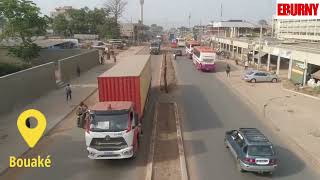 Côte dIvoire  Lautoroute enfin à Bouaké [upl. by Hteazile]