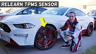 FORD MUSTANG HOW TO RELEARN TPMS SENSOR RESET TPMS SENSOR MUSTANG GT ECOBOOST 6G [upl. by Ammann]