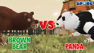 Brown Bear vs Panda  Carnivore Animal vs Herbivore Animal S1E5  SPORE [upl. by Waverley81]