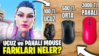 Valorantta UCUZ ORTA ve PAHALI mouse ile oynadım 100TL  1500TL  3500TL [upl. by Ruthy125]