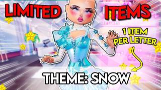 The LETTERS in THEMES decide how MANY ITEMS I can WEAR  Dress To Impress Roblox [upl. by Leimaj]