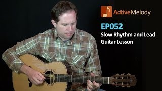 Slow Rhythm and Lead Guitar Lesson With Piano  EP052 [upl. by Pritchett]