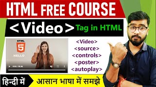 Video tag  html 5 tutorial in hindi  urdu  Complete Use in Hindi [upl. by Feune281]