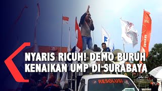 Demo UMP Buruh Surabaya Nyaris Ricuh [upl. by Gerbold20]