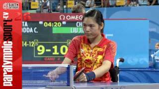 Table Tennis Women Prelimnary Class 12  Beijing 2008 Paralympic Games [upl. by Sabba]