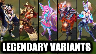 All Legendary Skins Mythic Variants amp Chromas League of Legends [upl. by Novehc]