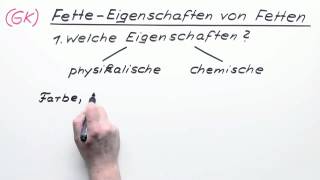 Eigenschaften von Fetten GK  Chemie  Organische Chemie [upl. by Coplin423]