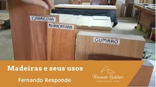 Fernando Responde Madeiras e seus Usos [upl. by Eetnom974]