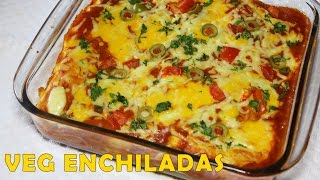 Cheesy Vegetable Enchiladas  Healthy Homemade Vegetarian Recipe  Mexican Cuisine  Kanaks Kitchen [upl. by Wiburg]