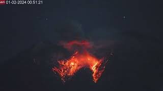 Jan 2 2024 Large strombolian explosion at Semeru Volcano Indonesia [upl. by Rumilly]